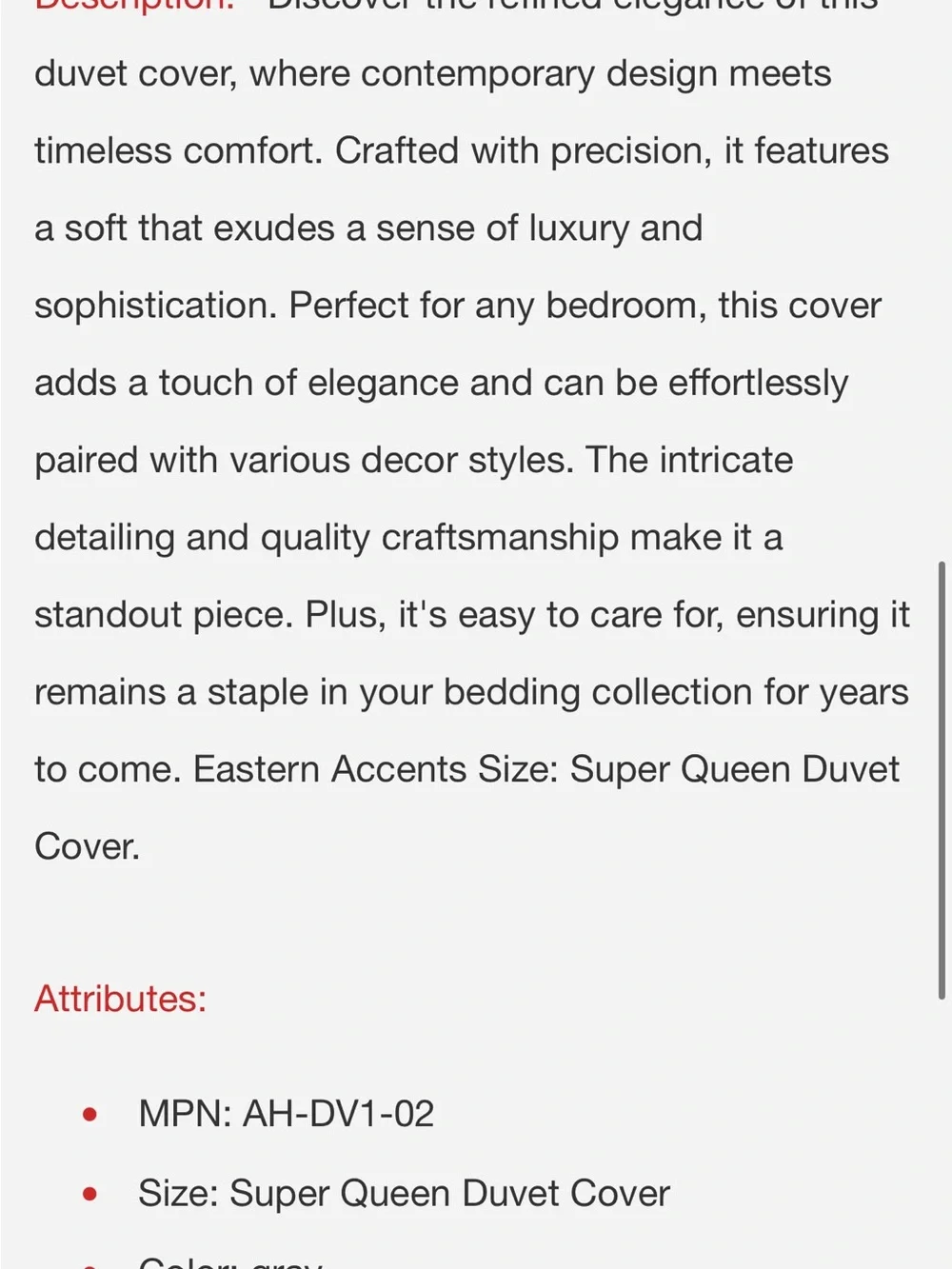 Calming Beige and gray queen duvet cover only
